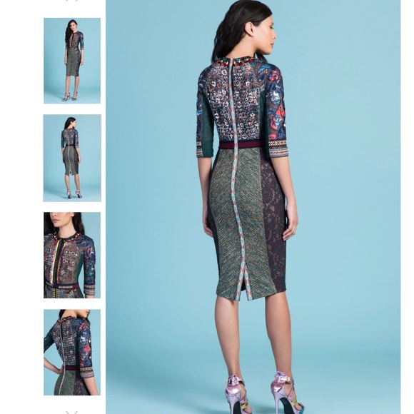 Byron Lars Multicolor Embellished Midi Dress - Picture 4 of 15